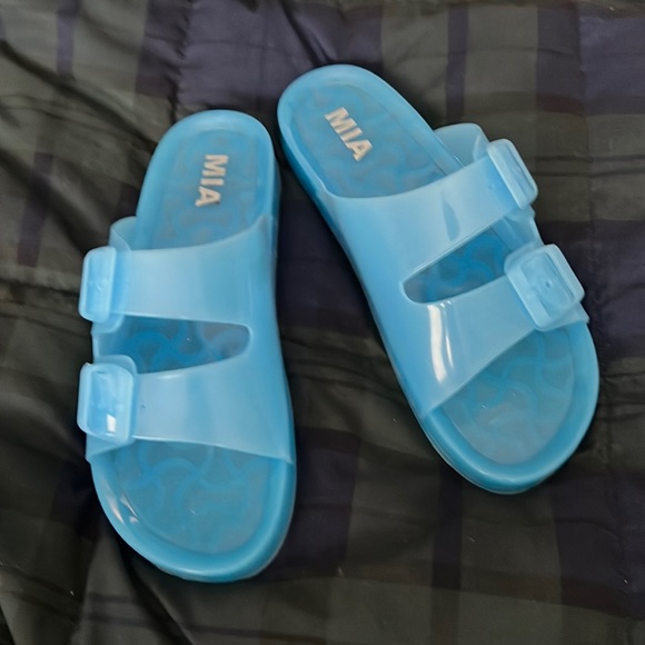 Mia Jelly Slides Jewel Slip On 8 - Picture 1 of 6